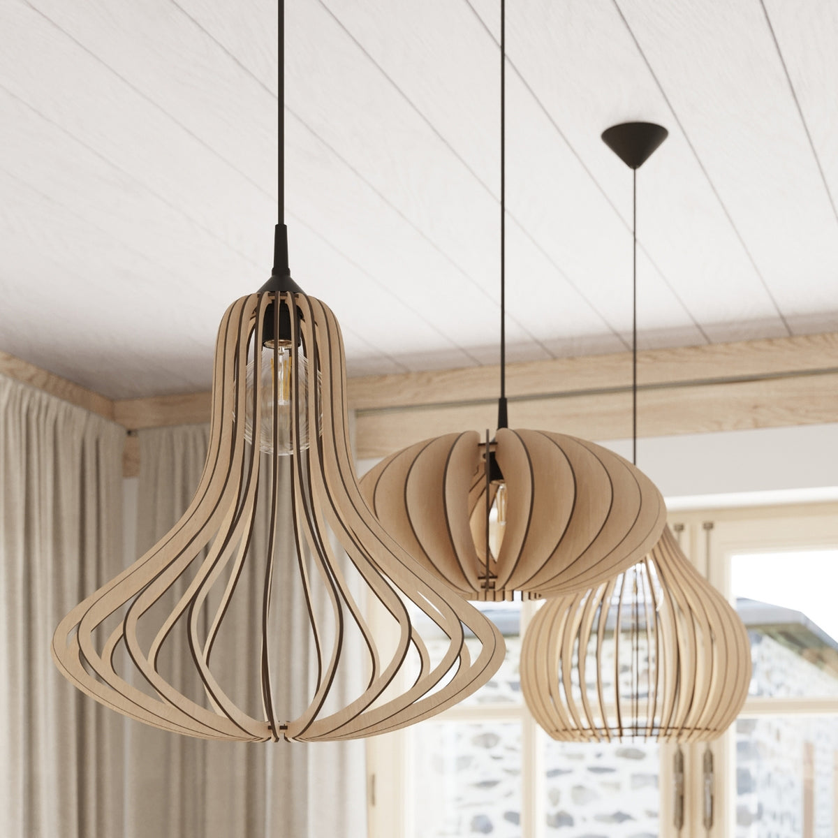 Aprilla Pendant Light – Natural wood, view 8
