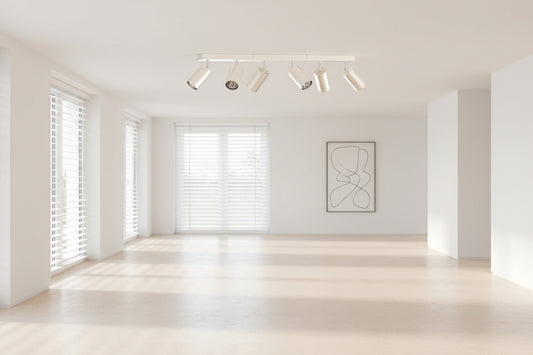 LumiCasa Brushed Nickel Spotlight Rail – 6 Adjustable Heads