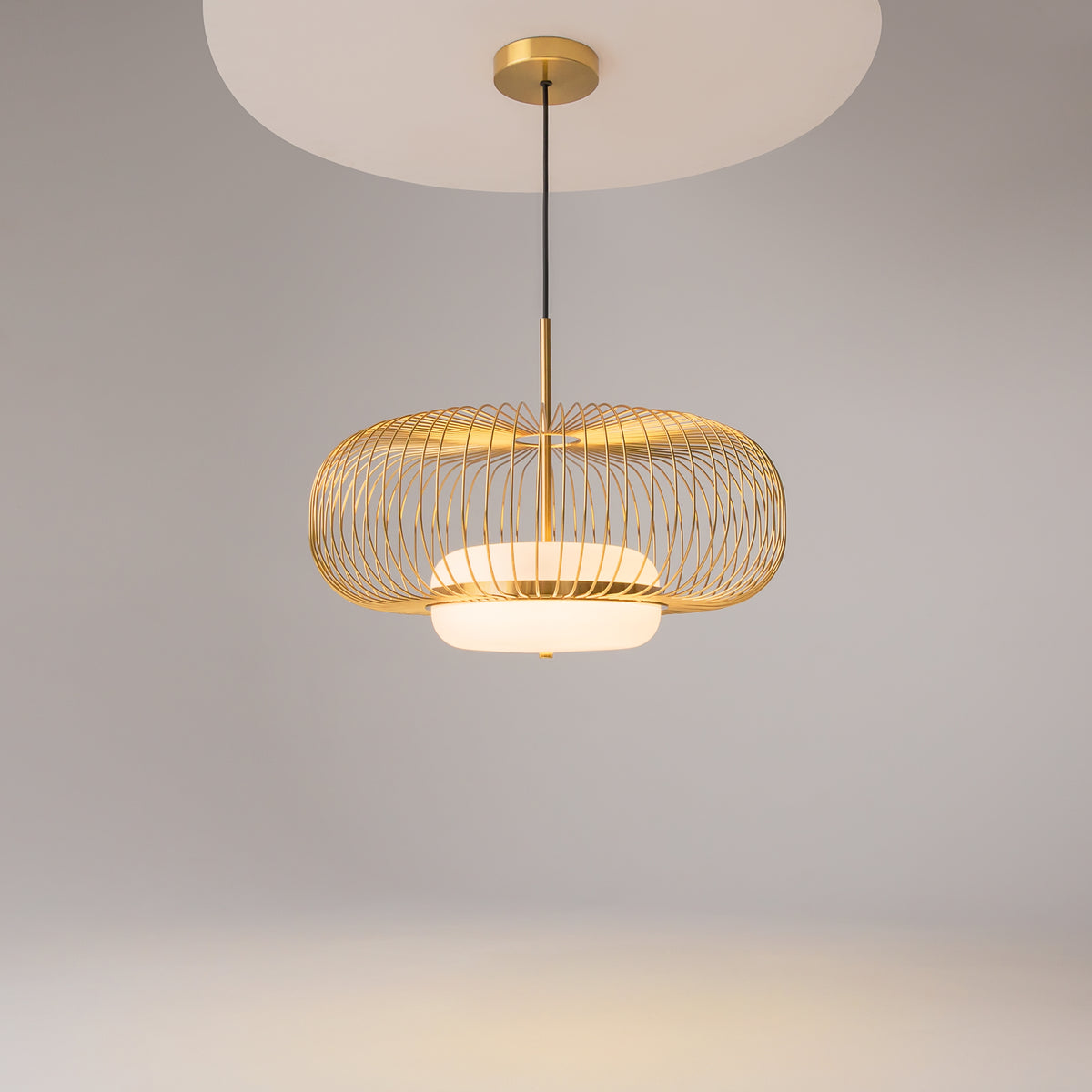 Levitation LED Pendant Light – Brass / White, 20W by Maytoni – view 8