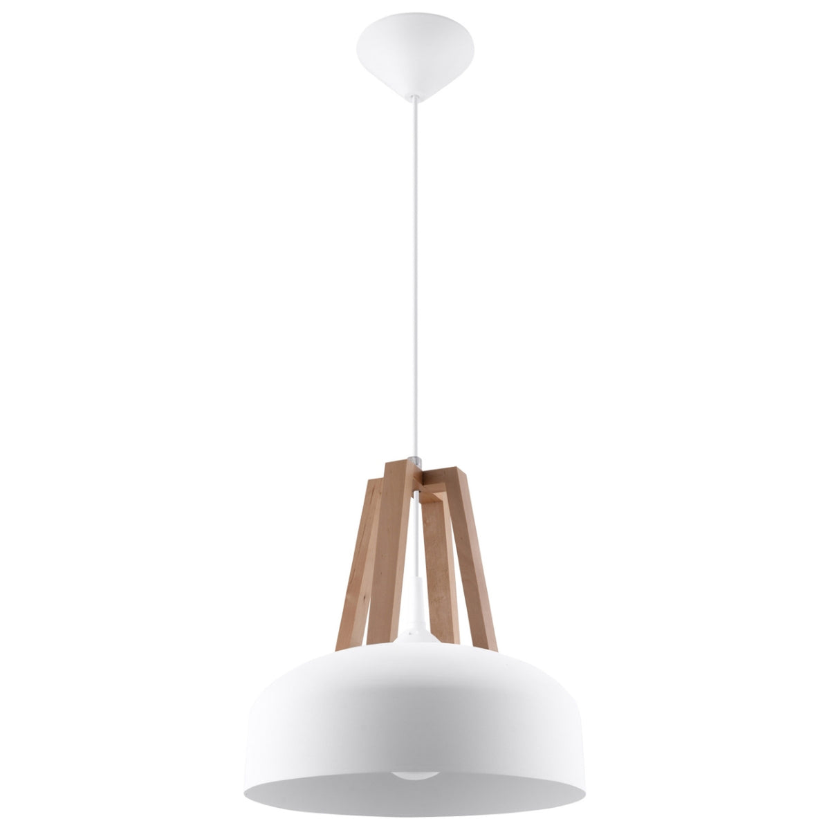 Casco Pendant Light – White / Natural wood (SL.0388)