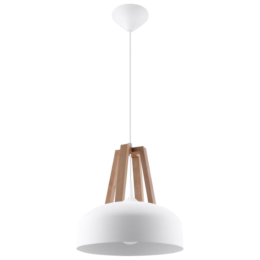 Casco Pendant Light – White / Natural wood (SL.0388)