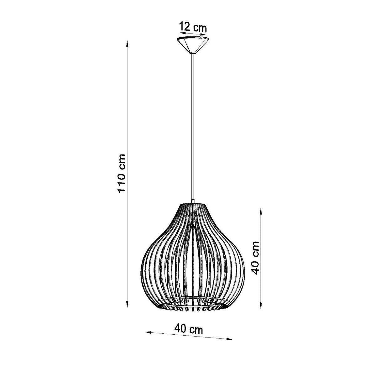 Aprilla Pendant Light – Natural wood, view 4