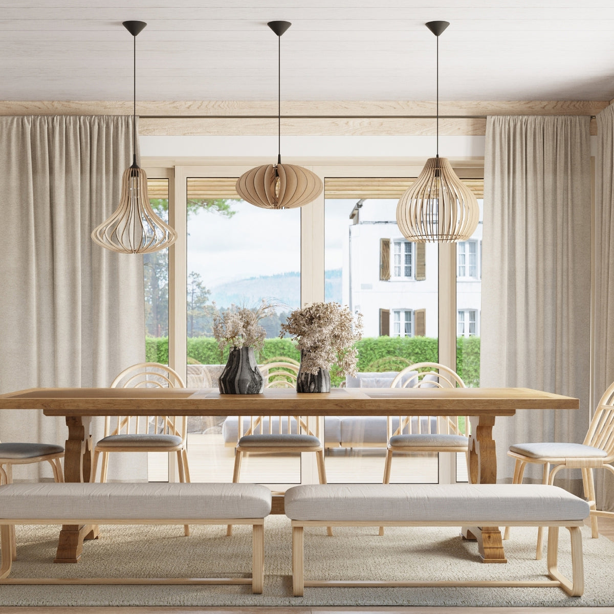 Aprilla Pendant Light – Natural wood, view 6