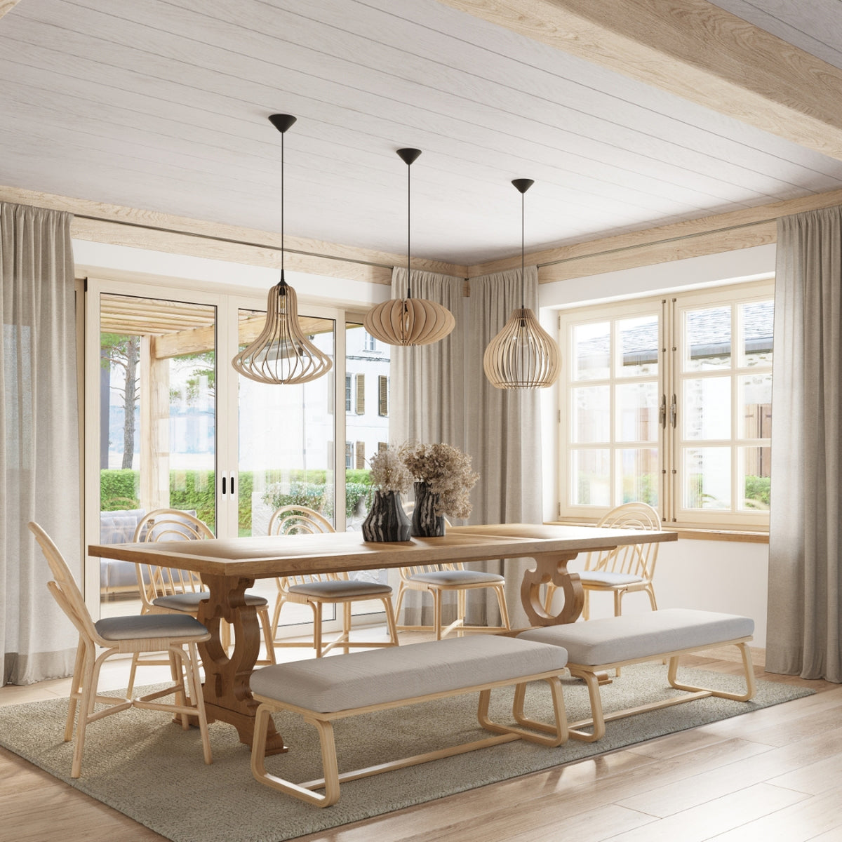 Aprilla Pendant Light – Natural wood, view 7