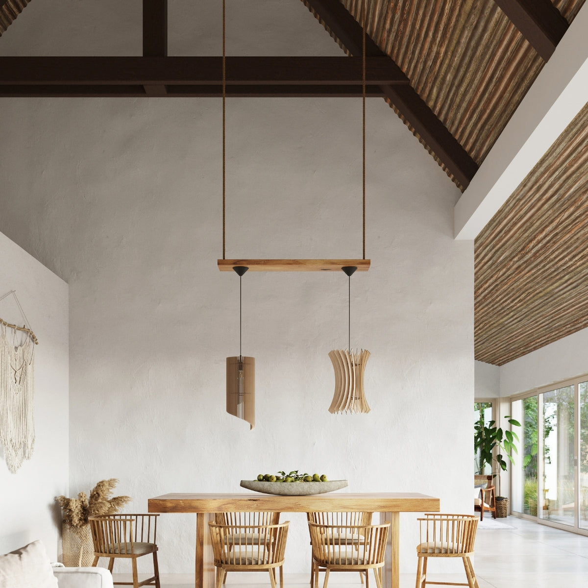 Alexia Pendant Light – Natural wood, view 7