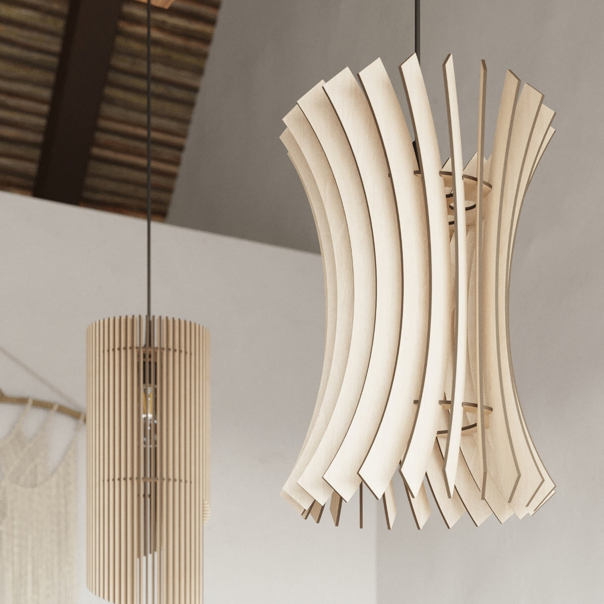 Alexia Pendant Light – Natural wood, view 8