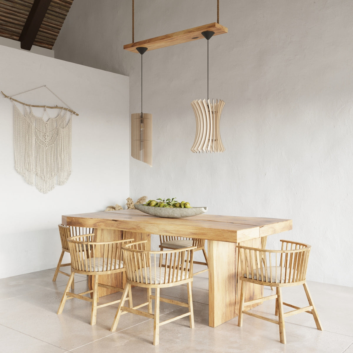 Oriana Pendant Light – Natural wood, view 6