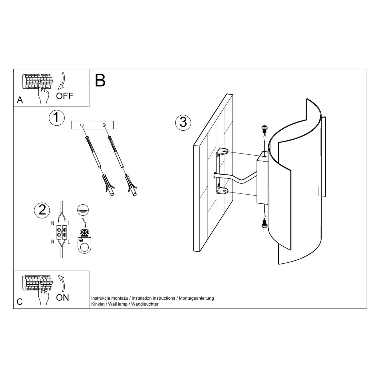 Impact Wall Light – Black, view 12