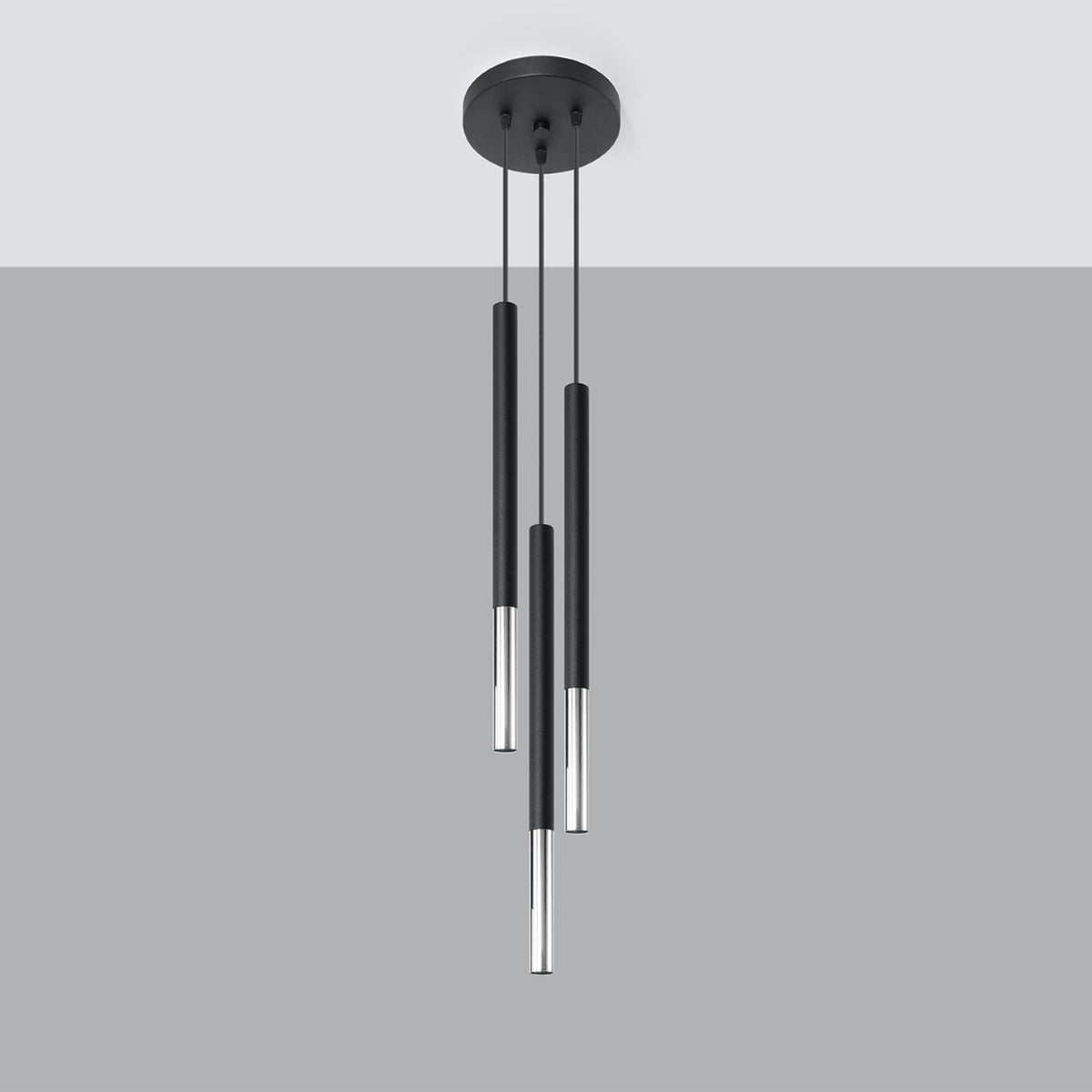 Mozaica 3 Pendant Light – Black / Chrome (SL.0887), view 4