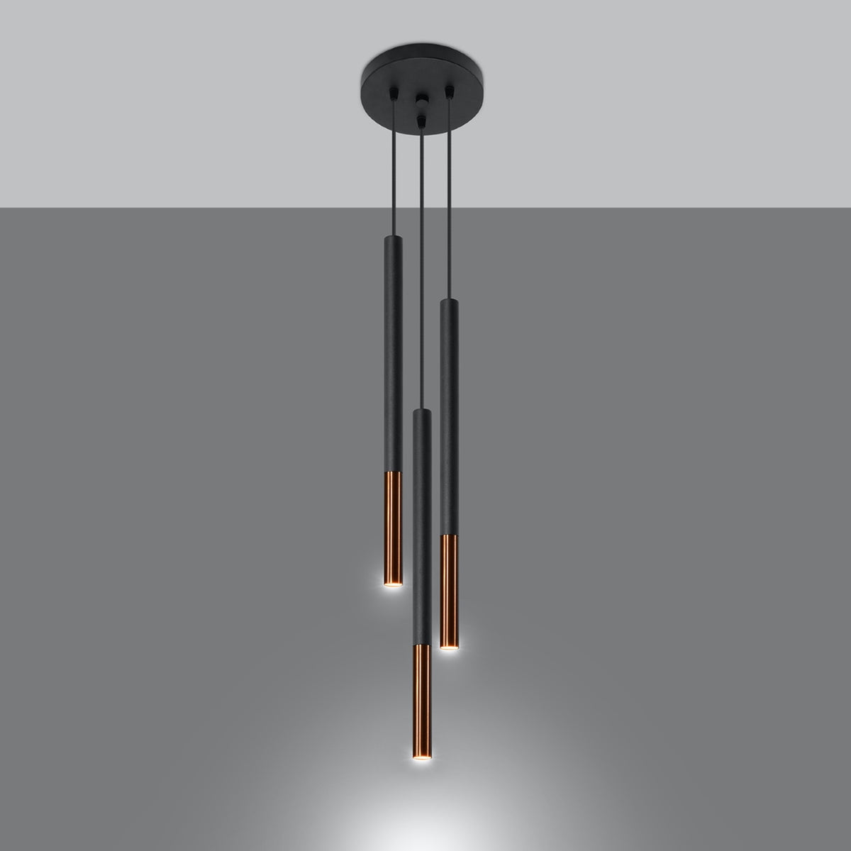 Mozaica 3 Pendant Light – Black / Copper (SL.0890), view 8