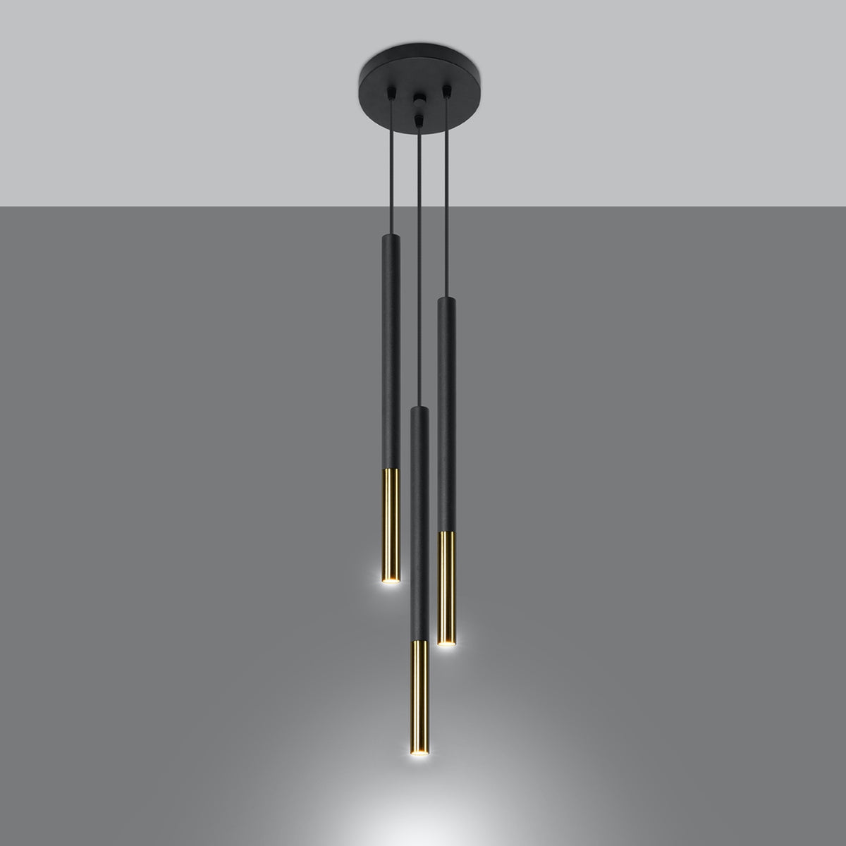 Mozaica 3 Pendant Light – Black / Gold (SL.0893), view 9