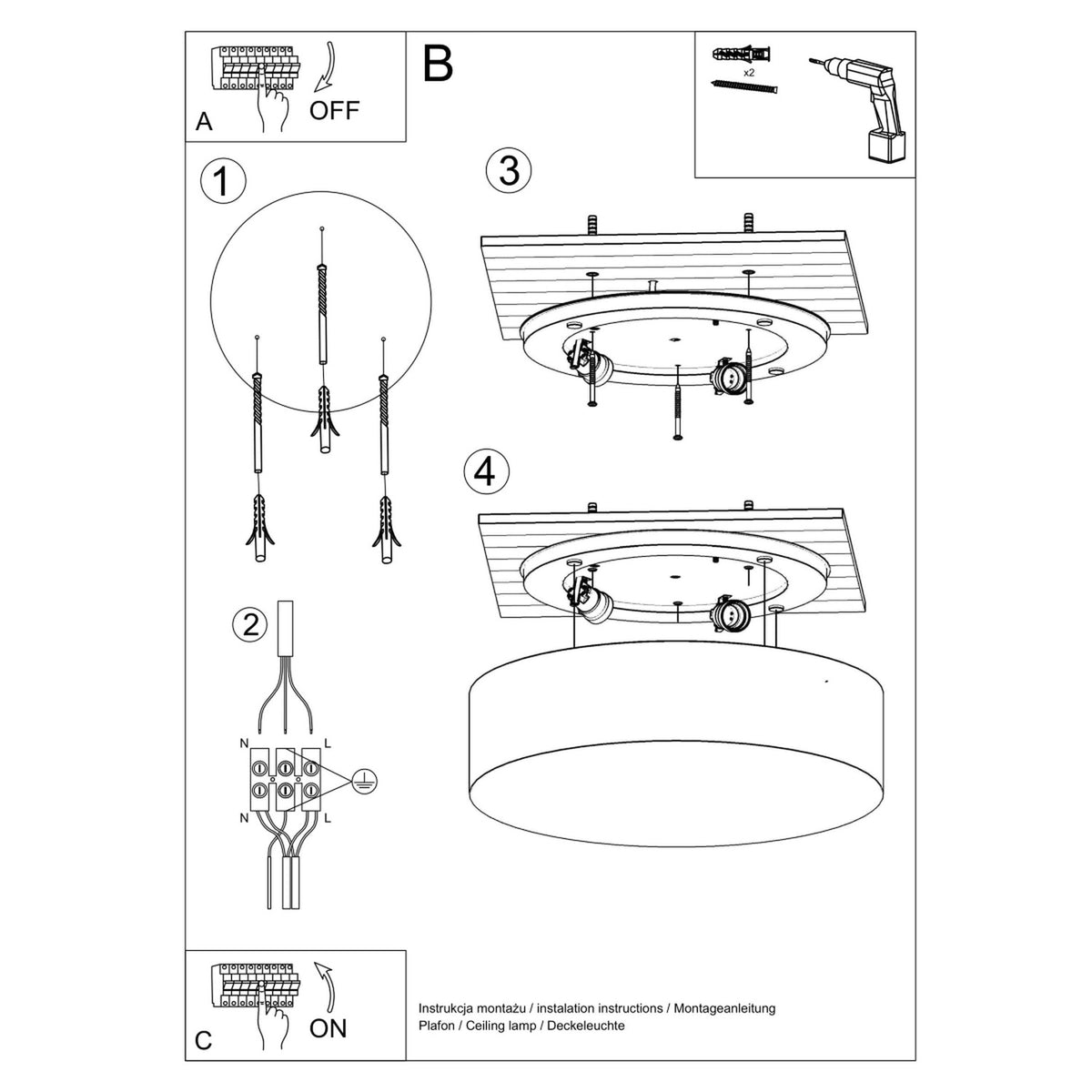 Arena 55 Ceiling Light – White (SL.0919), view 10