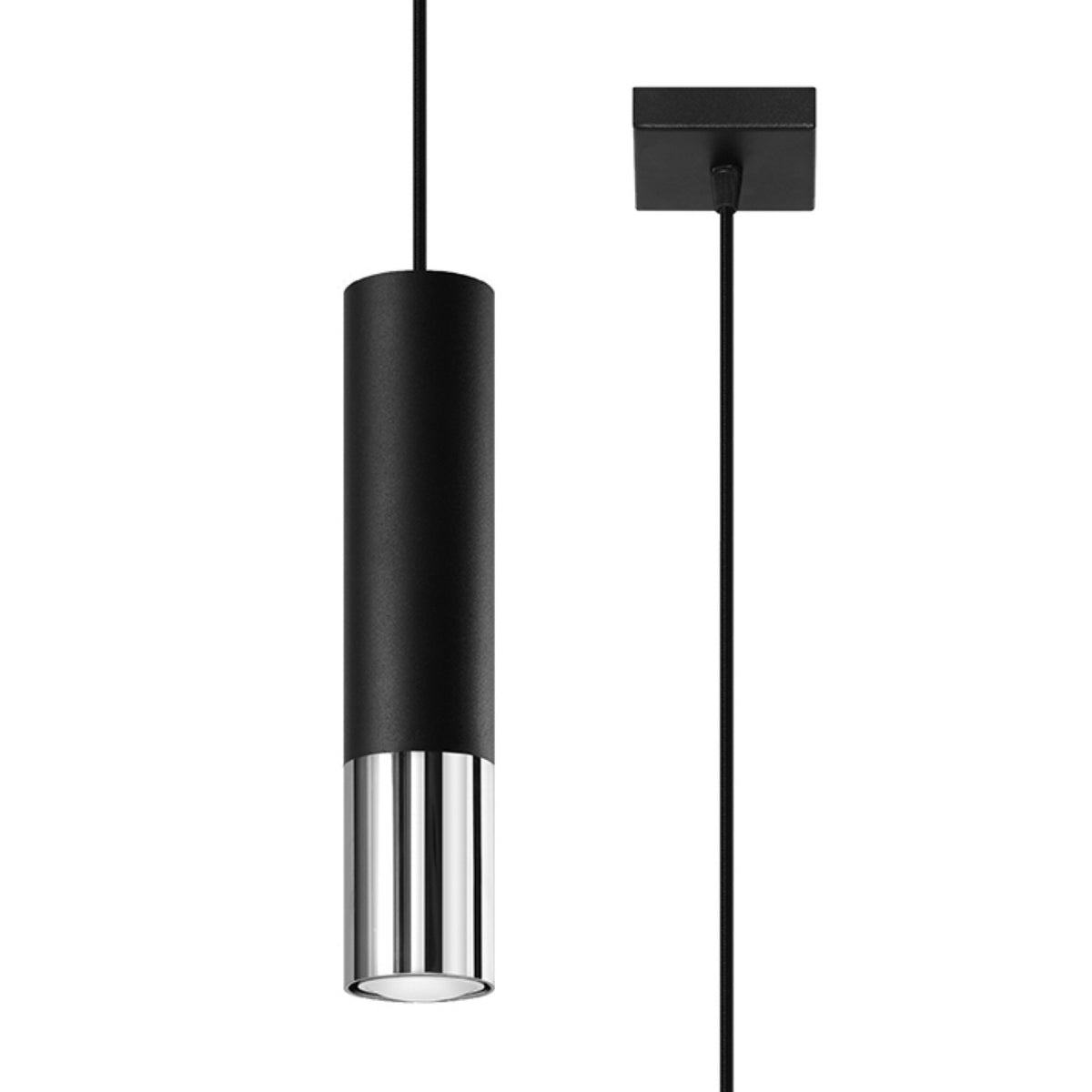 Loopez 1 Pendant Light – Black / Chrome (SL.0940)