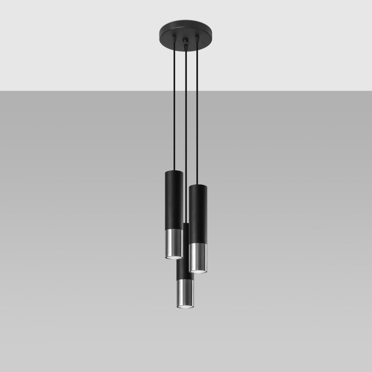 Loopez 3 Pendant Light – Black / Chrome (SL.0943), view 3