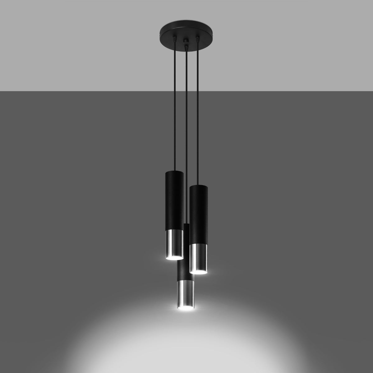Loopez 3 Pendant Light – Black / Chrome (SL.0943), view 5