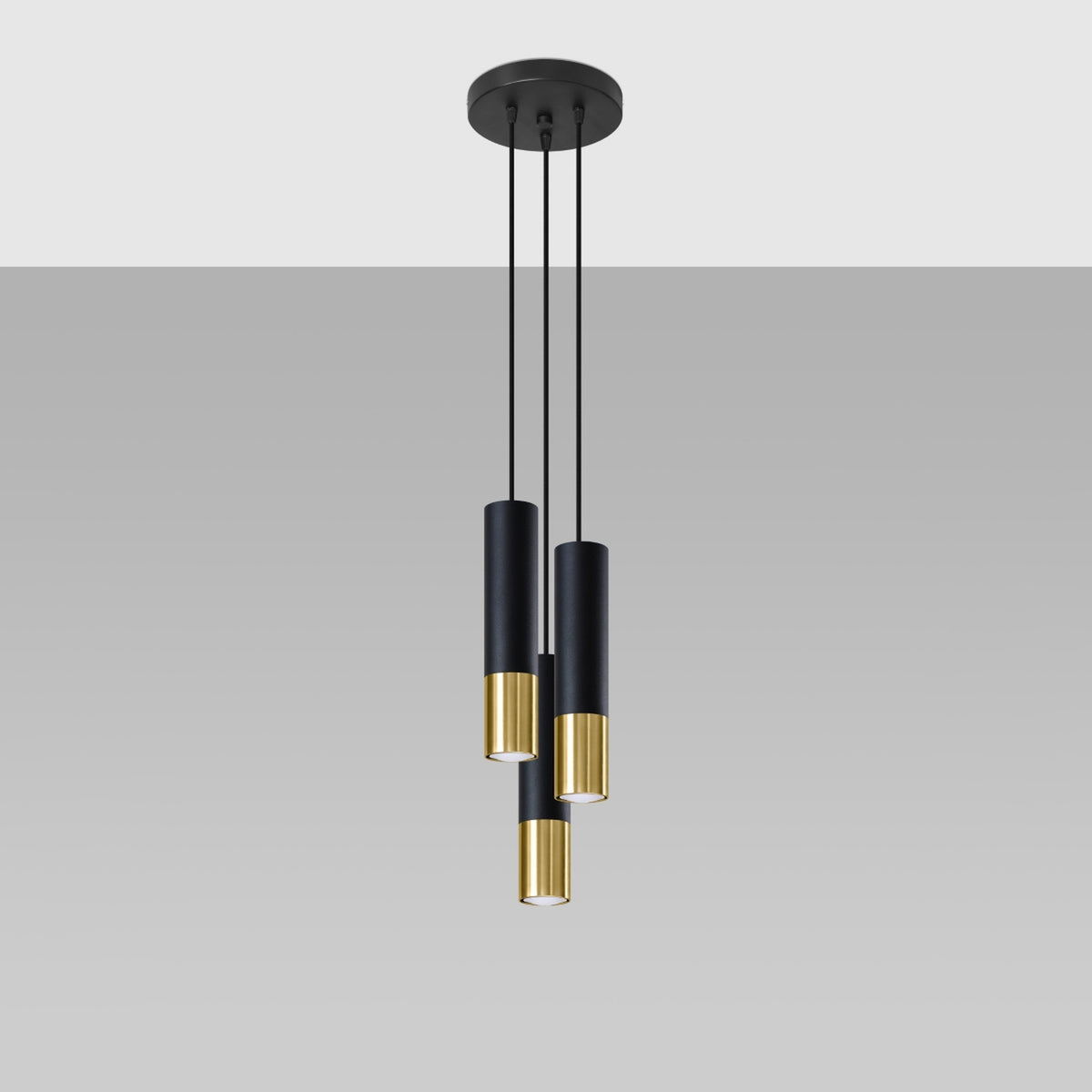 Loopez 3 Pendant Light – Black / Gold (SL.0955), view 4
