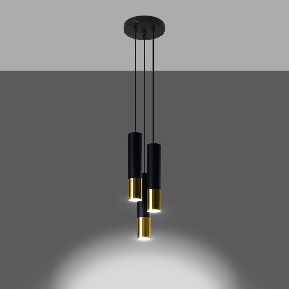 Loopez 3 Pendant Light – Black / Gold (SL.0955), view 6