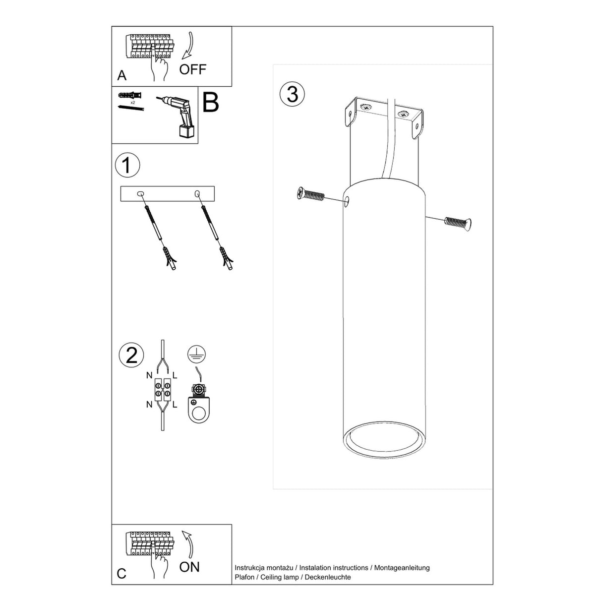 Lagos 20 Ceiling Light – White, view 8