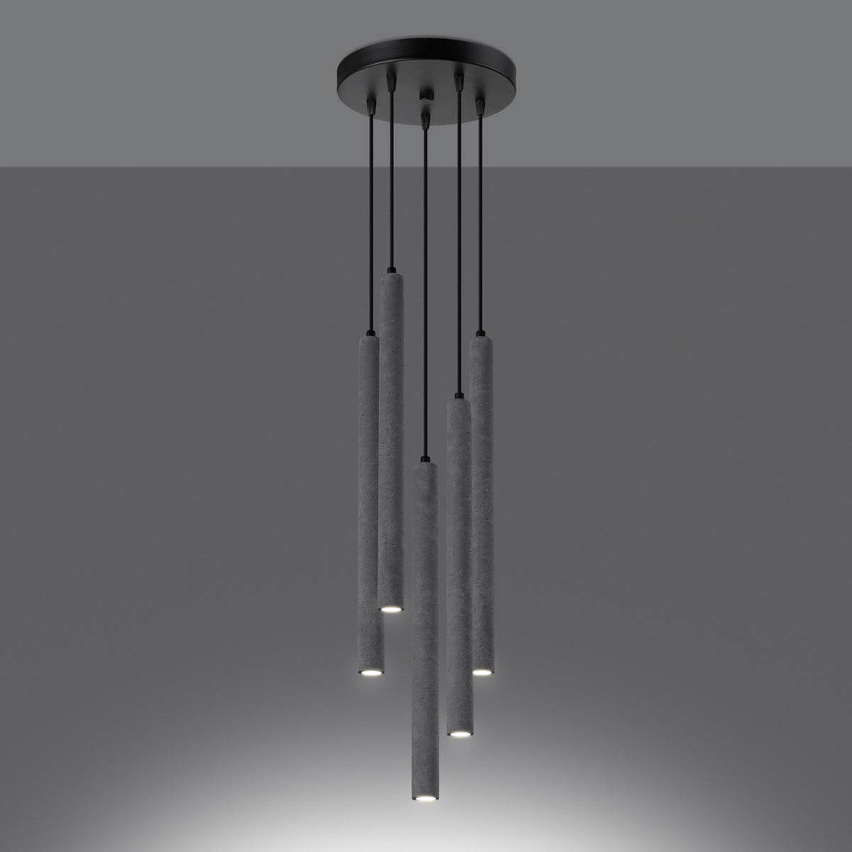 Pastelo 5P Pendant Light – Grey, view 3