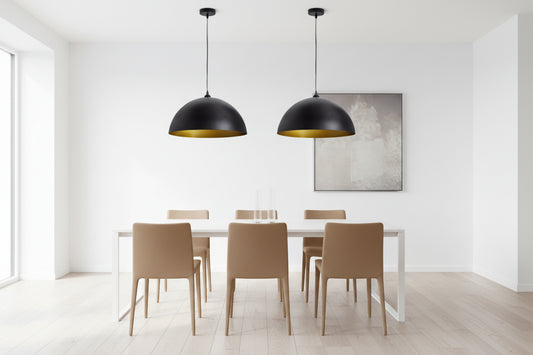 LumiCasa Black & Gold Pendant Set (2-Pack) – 35 cm