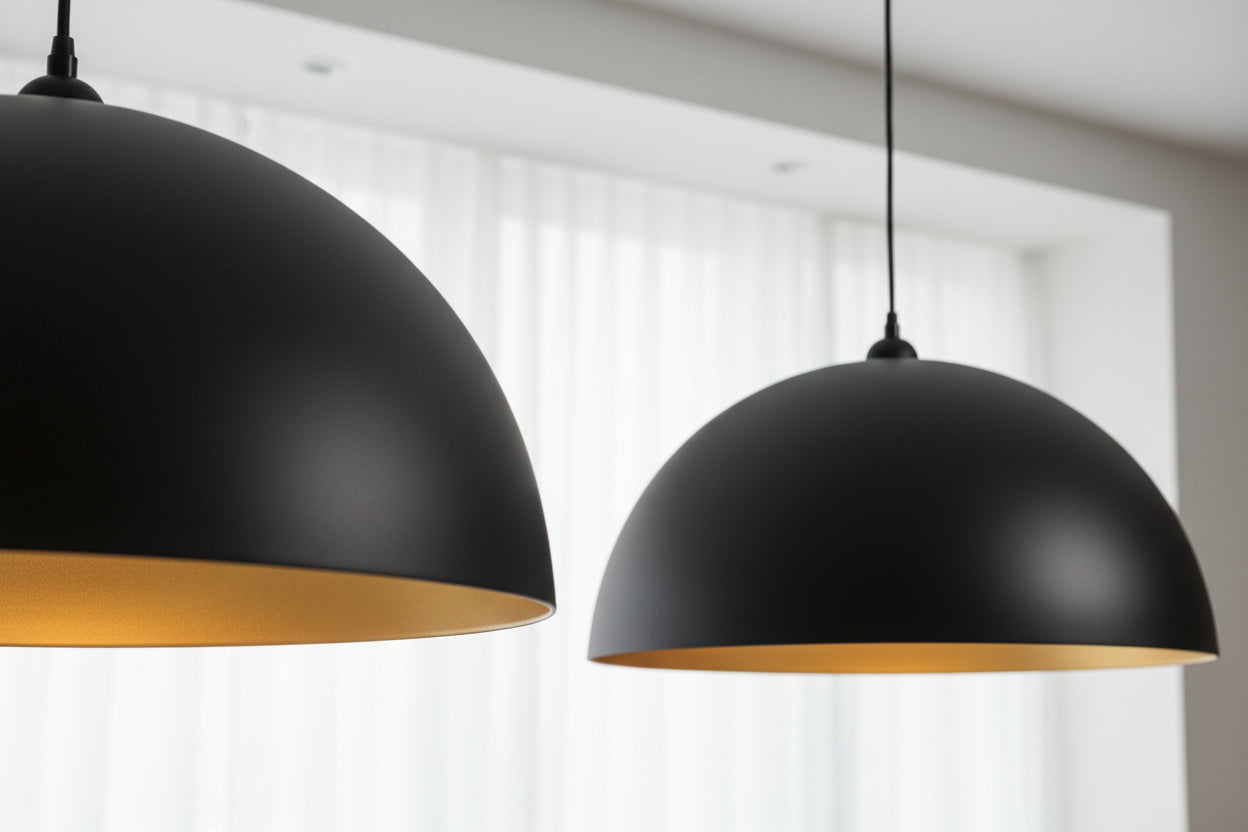 LumiCasa Black & Gold Pendant Set (2-Pack) – 35 cm
