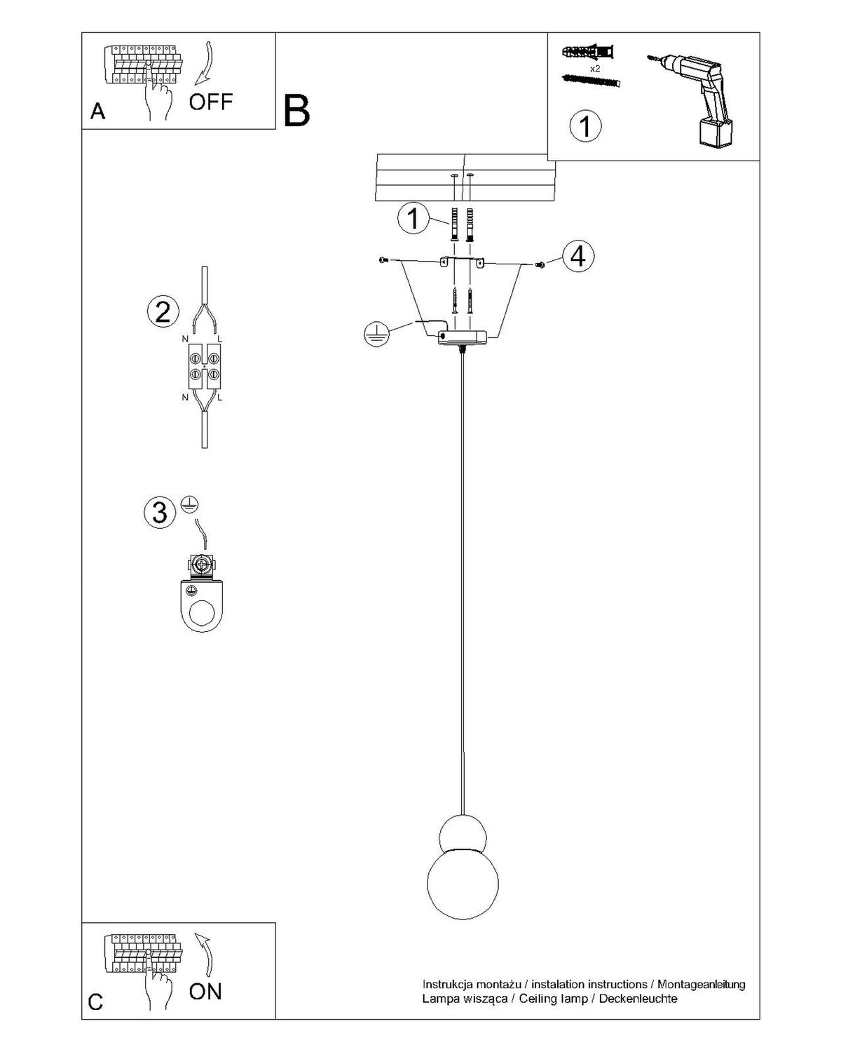 Pekka 1 Pendant Light – White / Natural wood, view 11