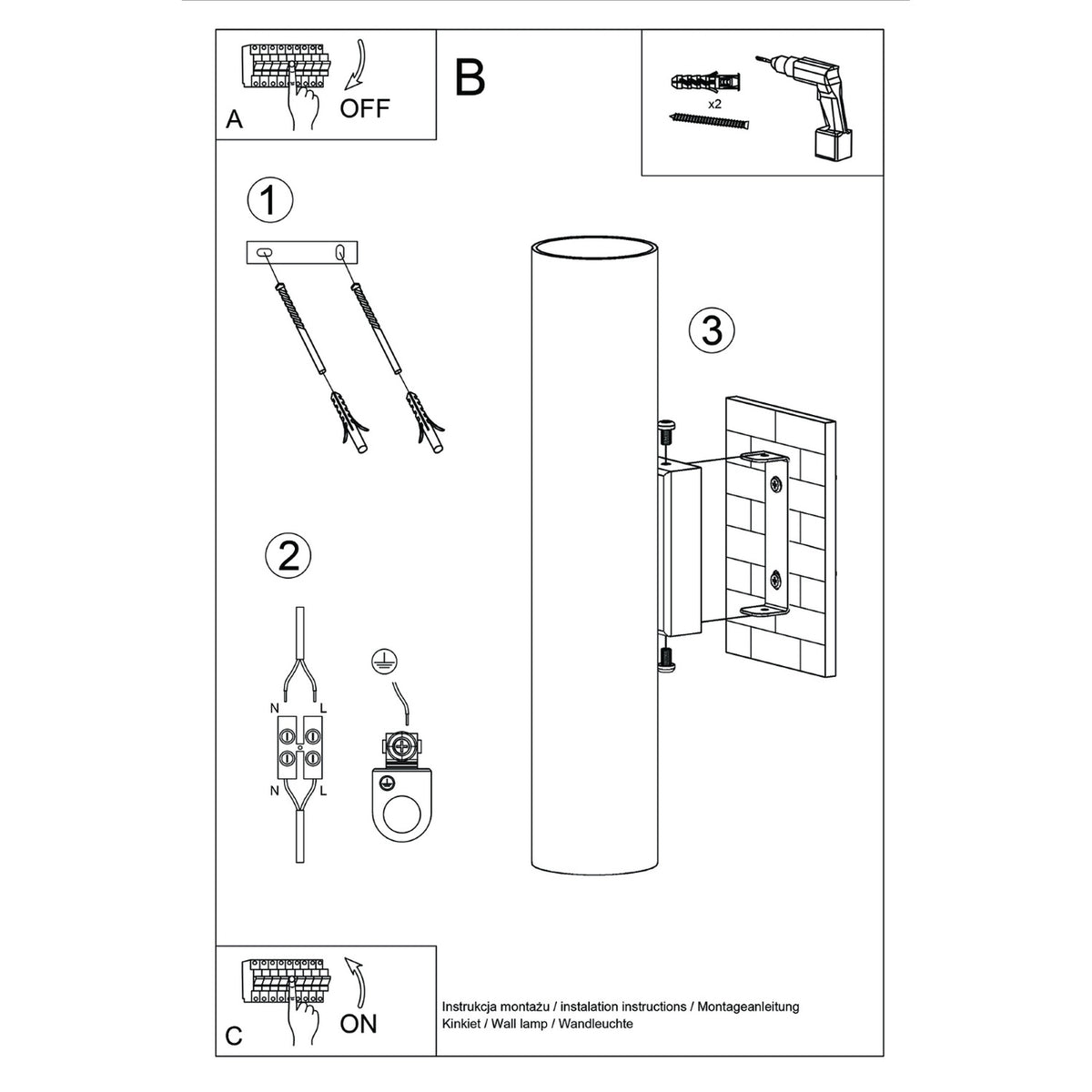 Lagos 2 Wall Light – Beige, view 10