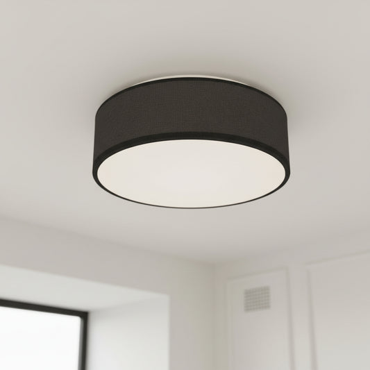 LumiCasa Fabric Ceiling Light – Black (30 × 30 cm)