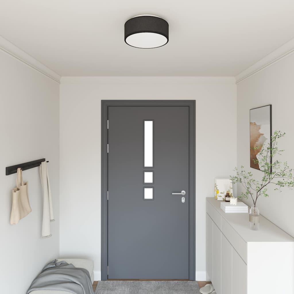 LumiCasa Fabric Ceiling Light – Black (30 × 30 cm)