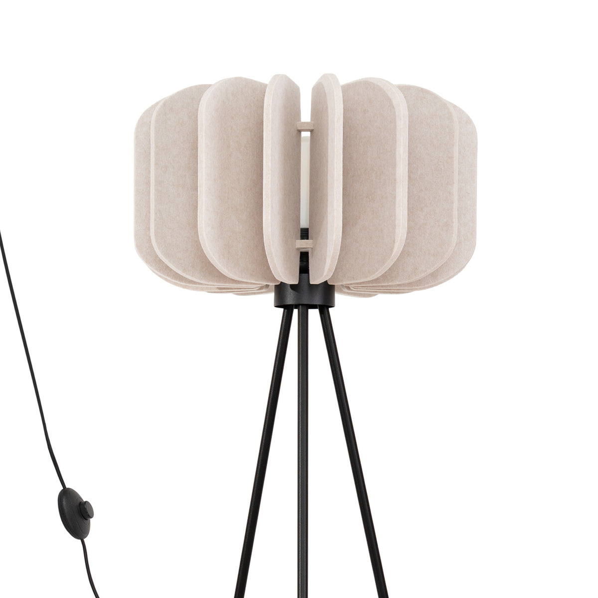 Mula 45 Floor Lamp – Beige / Black