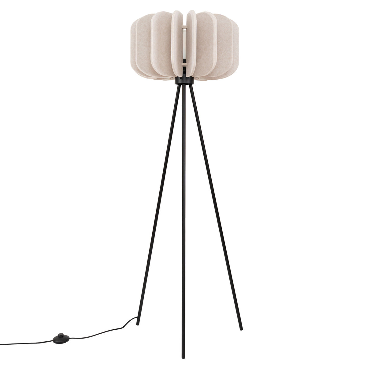 Mula 45 Floor Lamp – Beige / Black, view 4