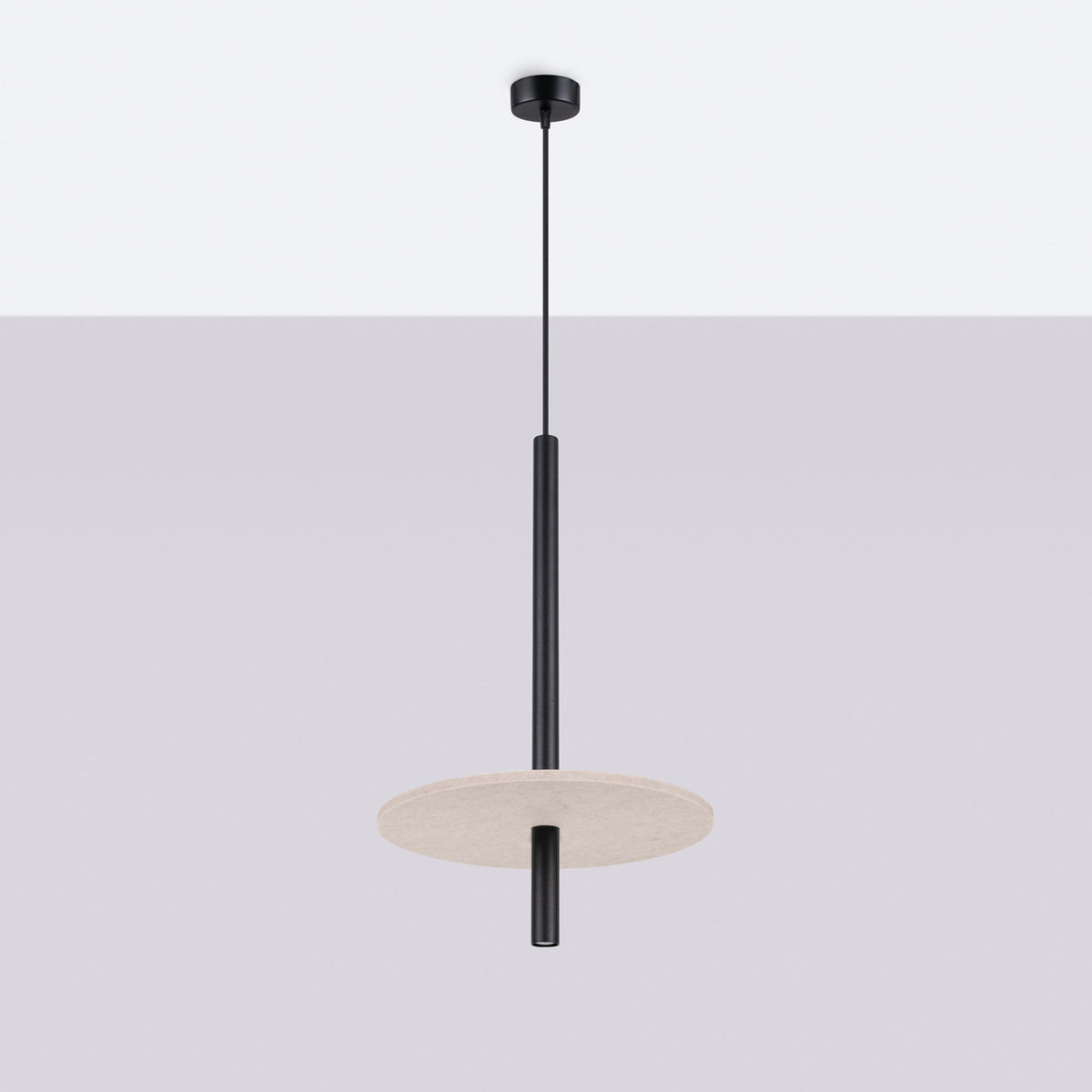 Feltro 1 Pendant Light – Beige / Black, view 7
