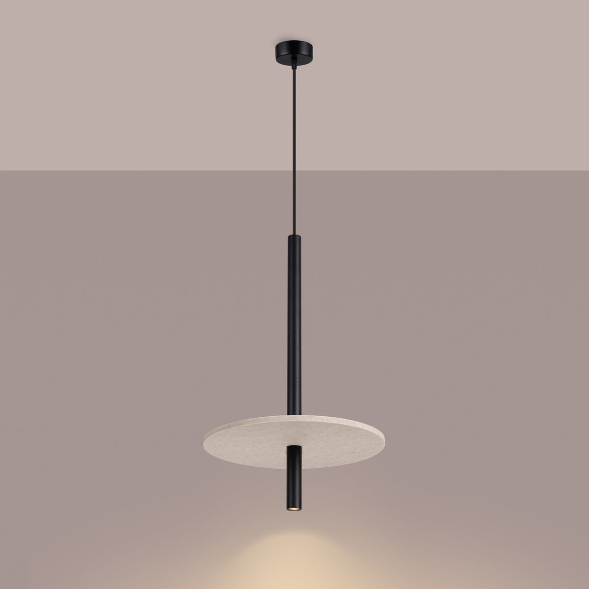 Feltro 1 Pendant Light – Beige / Black, view 10