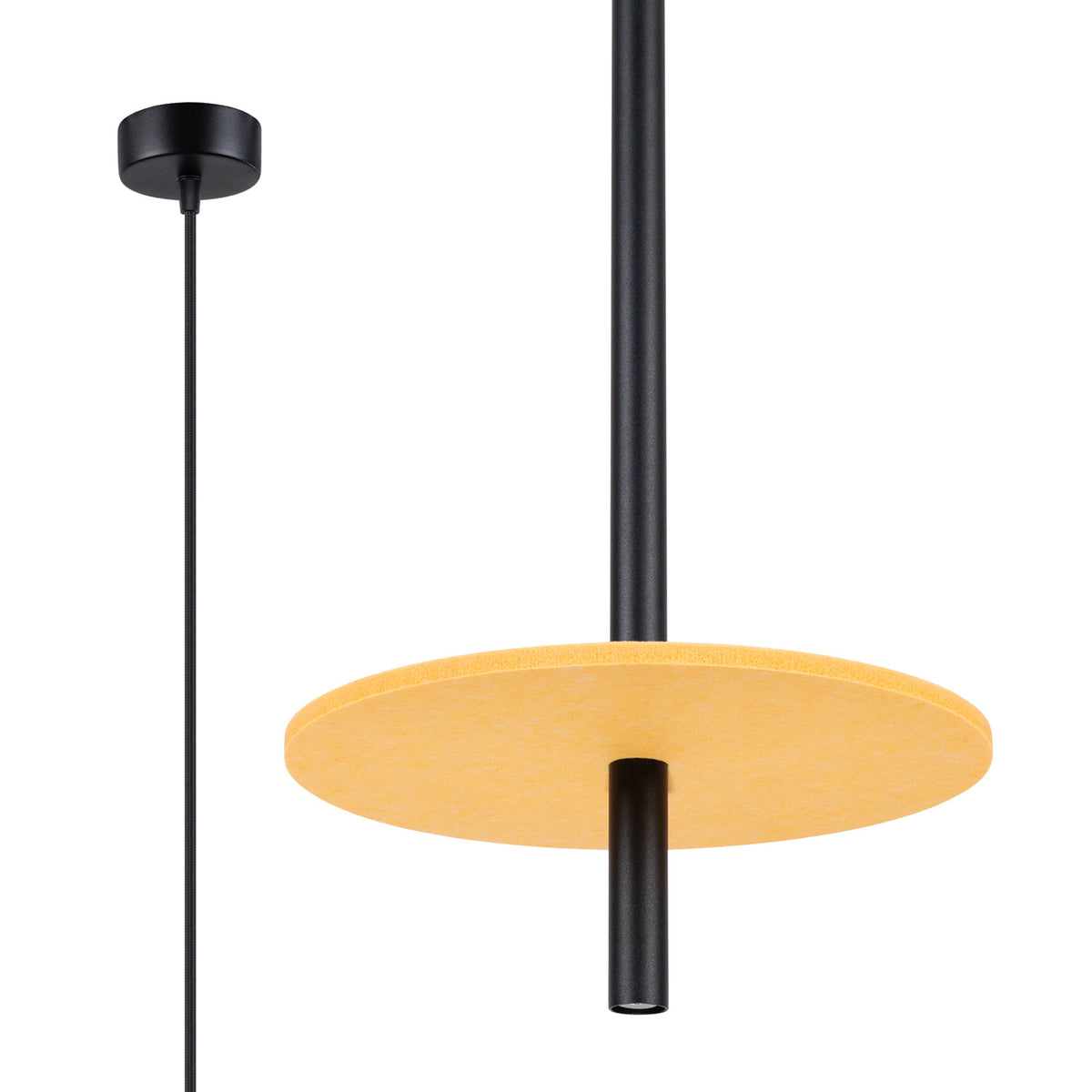 Feltro 1 Pendant Light – Yellow / Black, view 2