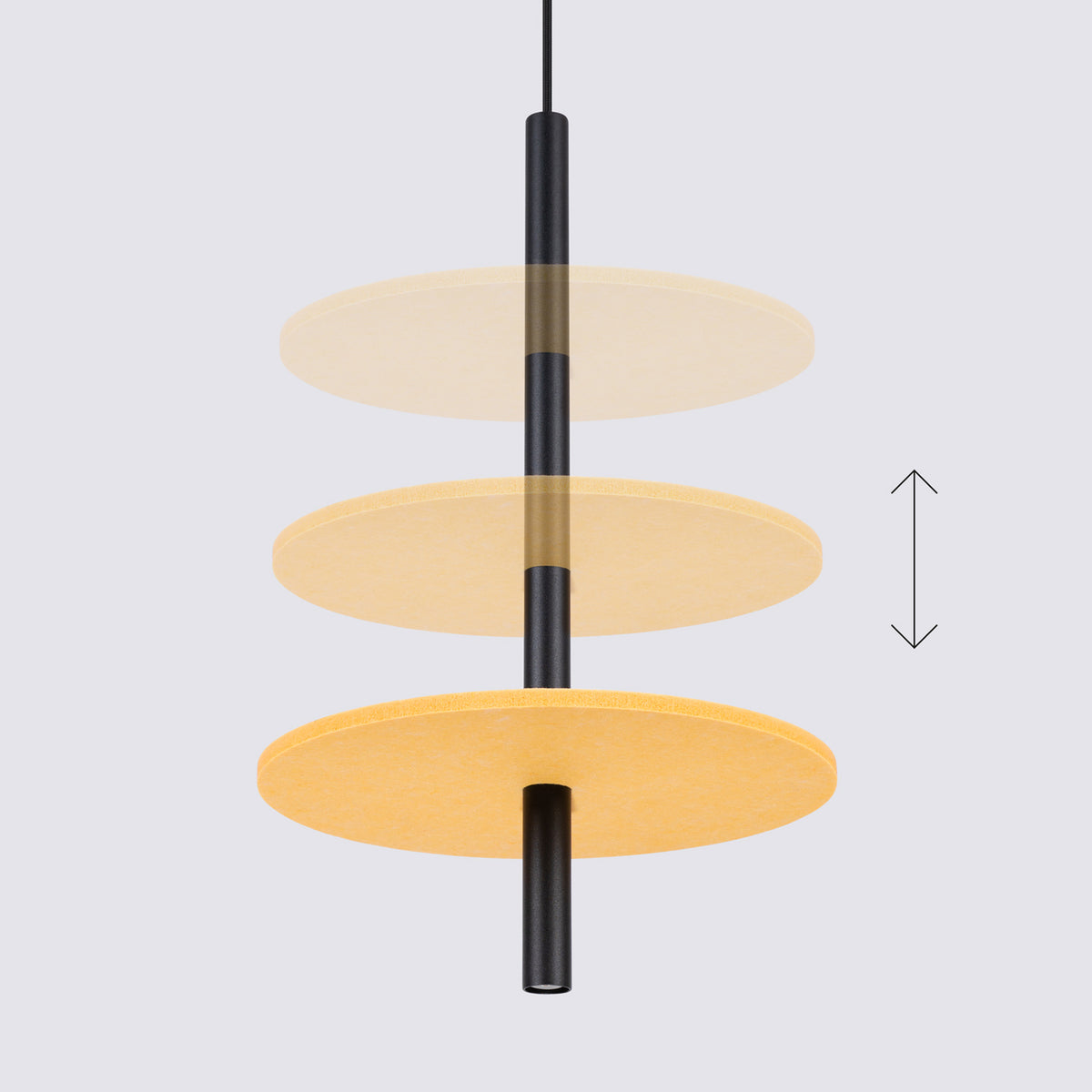 Feltro 1 Pendant Light – Yellow / Black, view 14