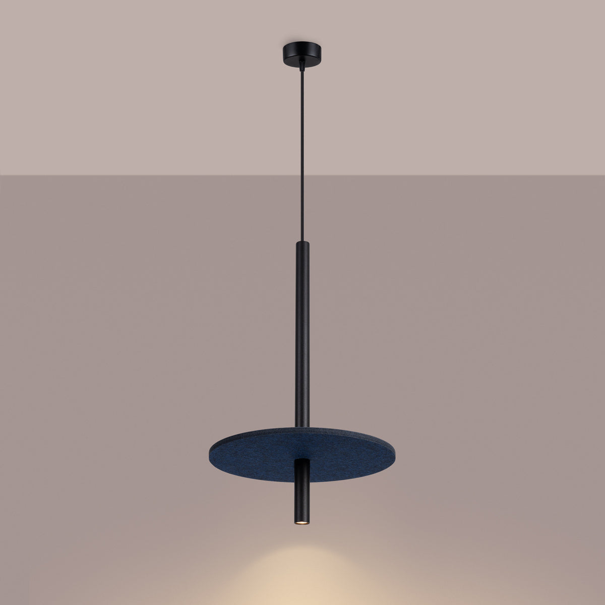 Feltro 1 Pendant Light – Navy / Black, view 12