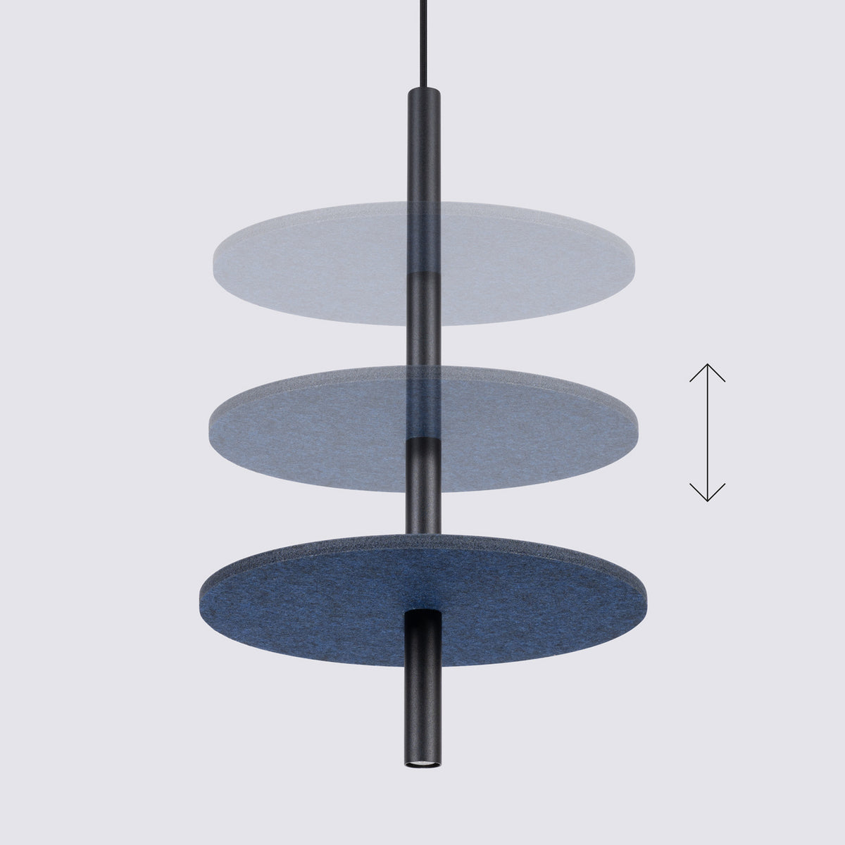 Feltro 1 Pendant Light – Navy / Black, view 15