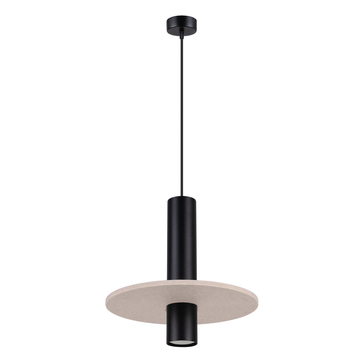 Pelta 1 Pendant Light – Beige / Black, view 4