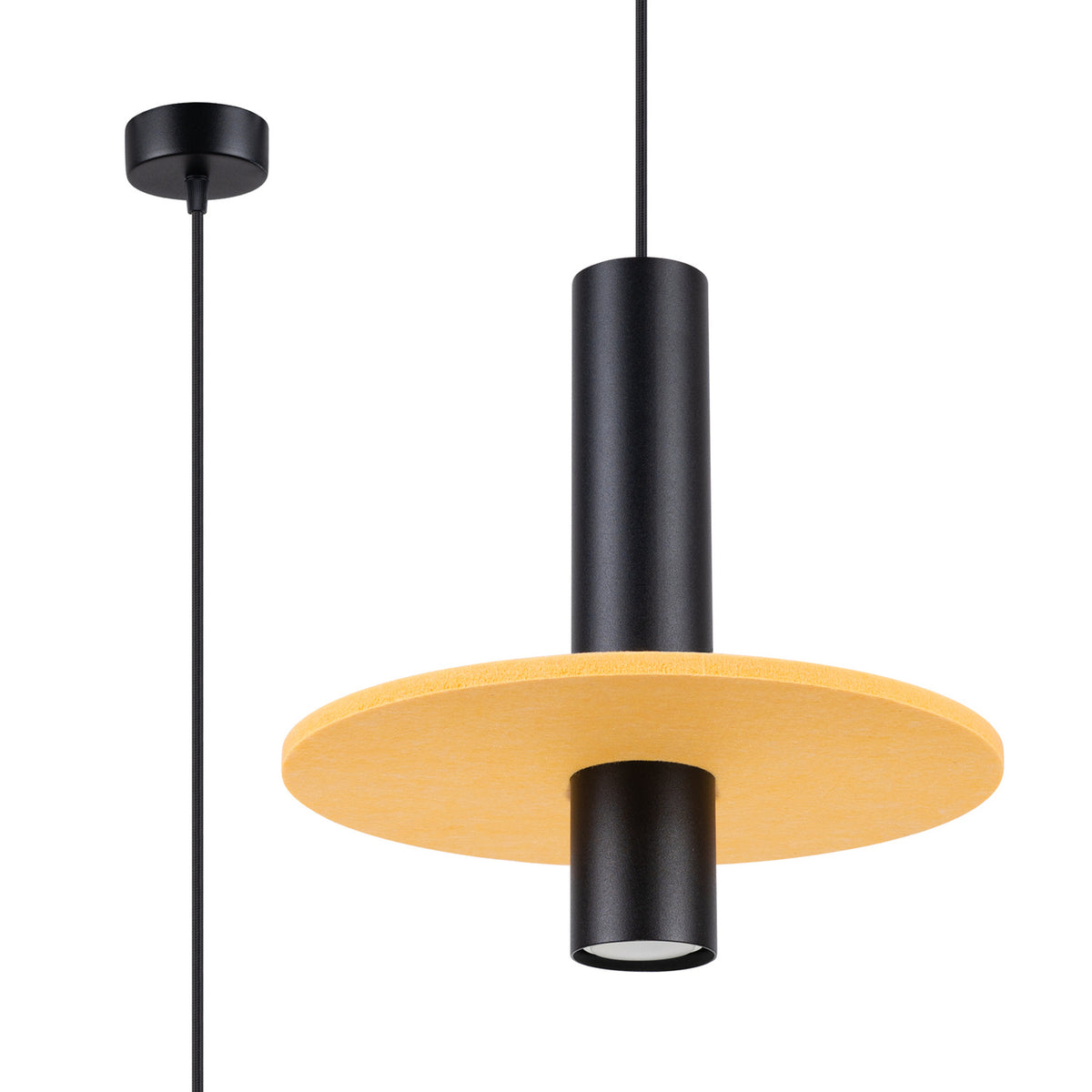 Pelta 1 Pendant Light – Yellow / Black, view 2