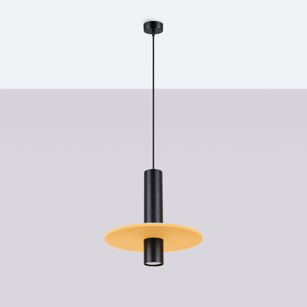 Pelta 1 Pendant Light – Yellow / Black, view 8