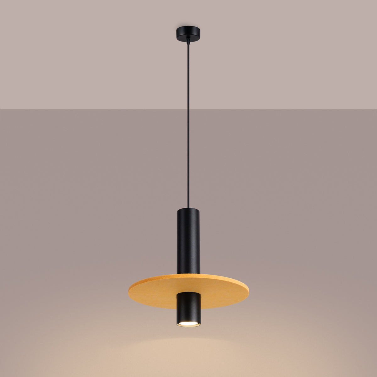 Pelta 1 Pendant Light – Yellow / Black, view 11