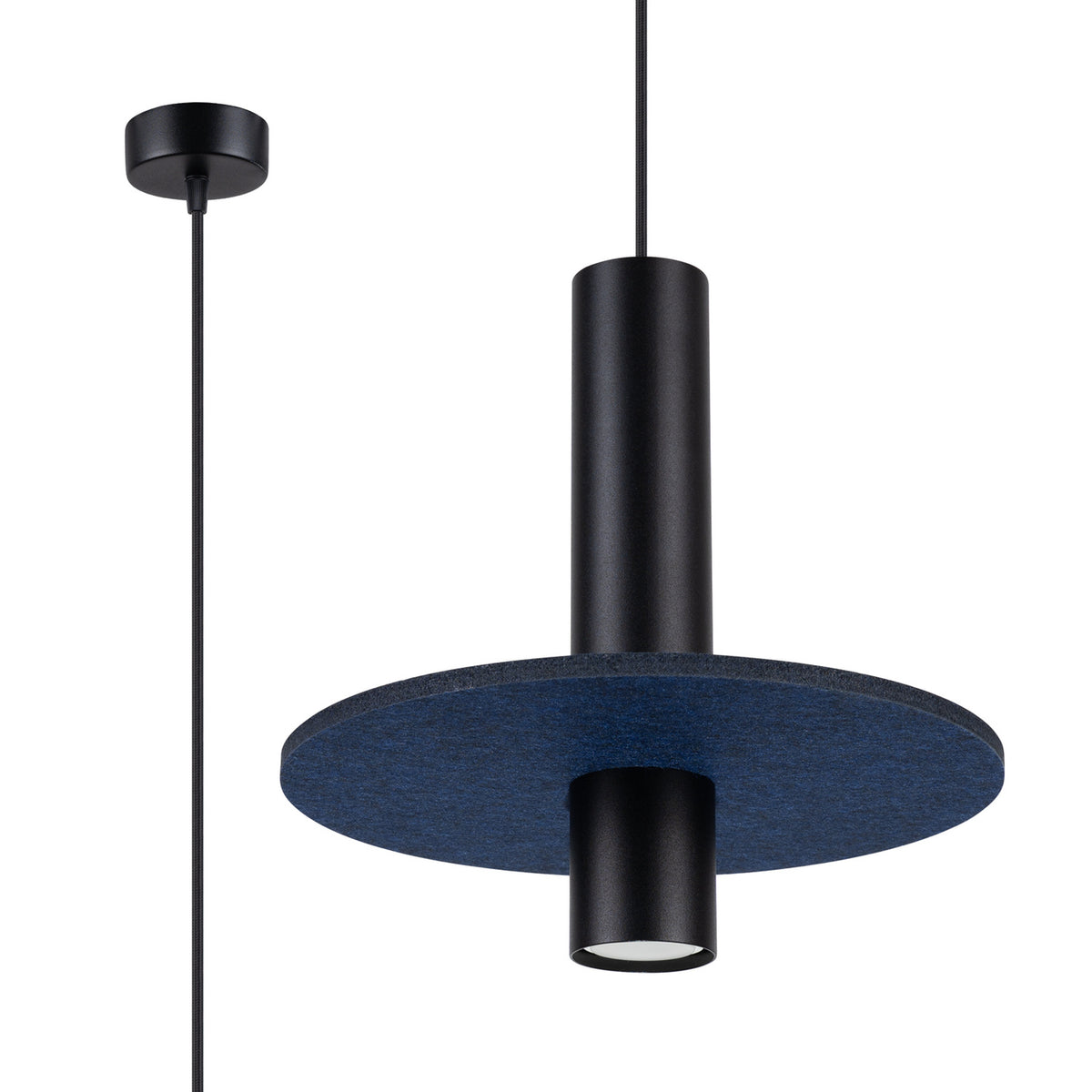 Pelta 1 Pendant Light – Navy / Black, view 3