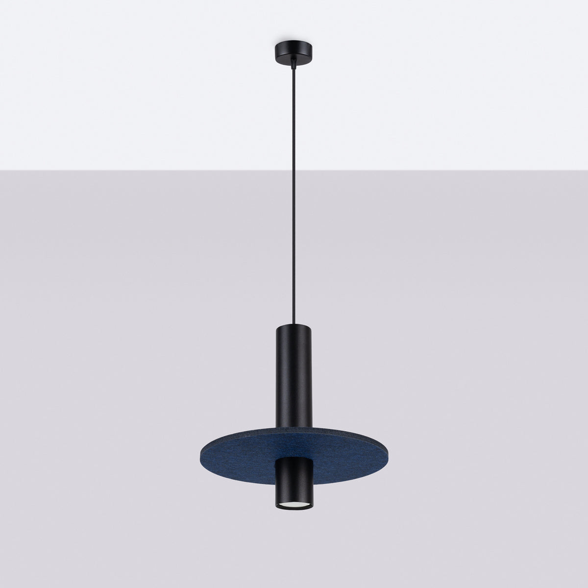 Pelta 1 Pendant Light – Navy / Black, view 9