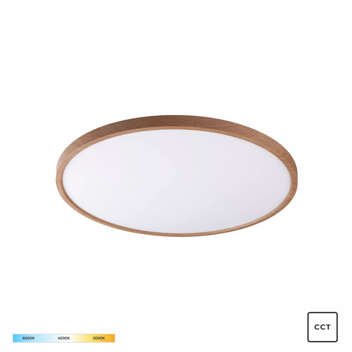 Cami 500 mm LED Ceiling Light – Wood / white