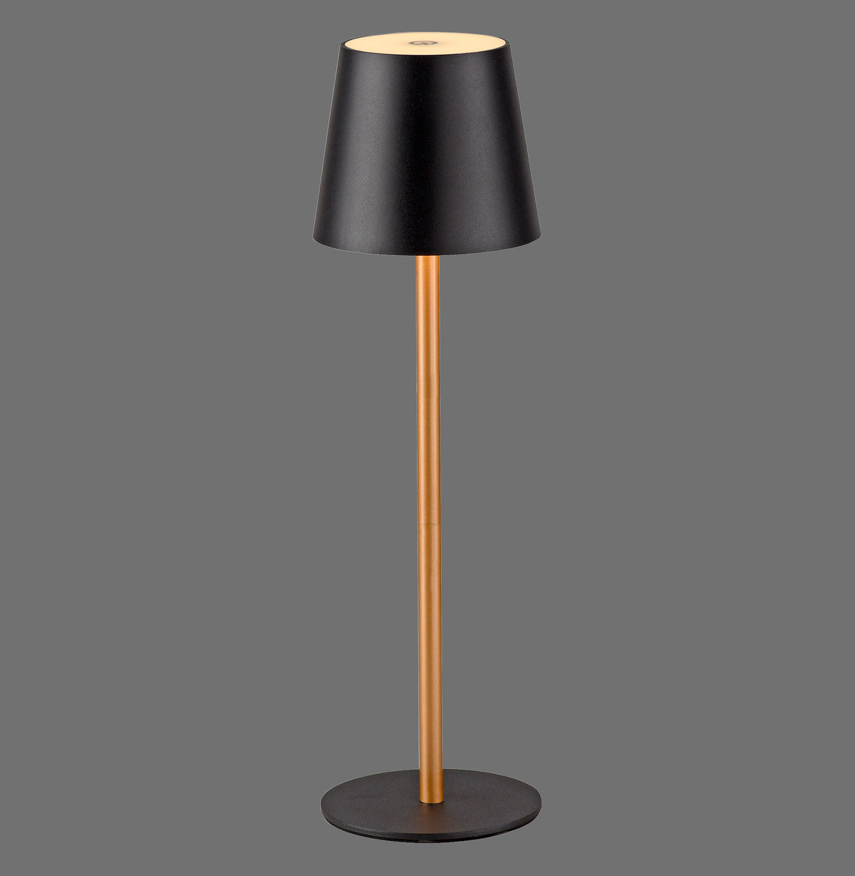 Euria Rechargeable LED Table Lamp – Black / brass