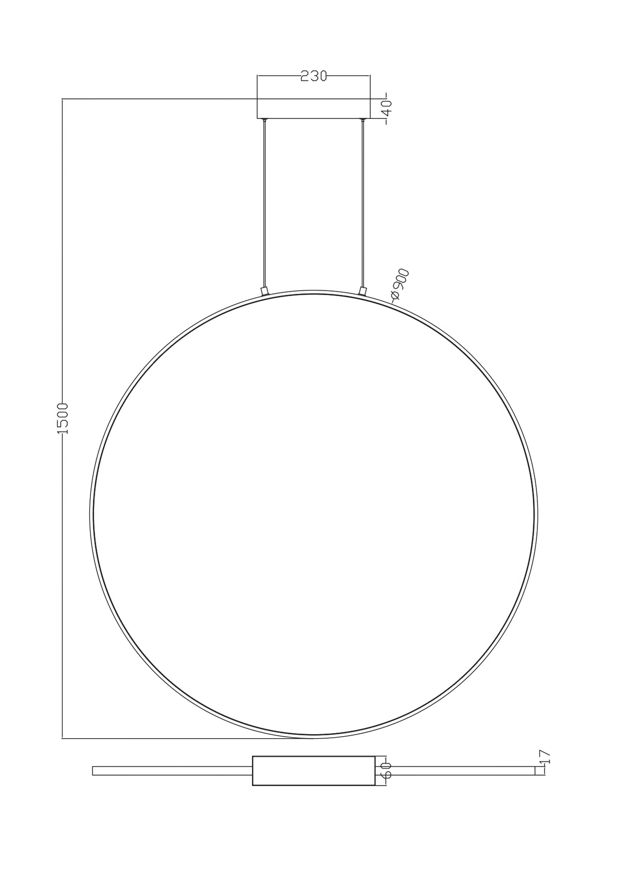 Rascal 900 mm LED Pendant Light