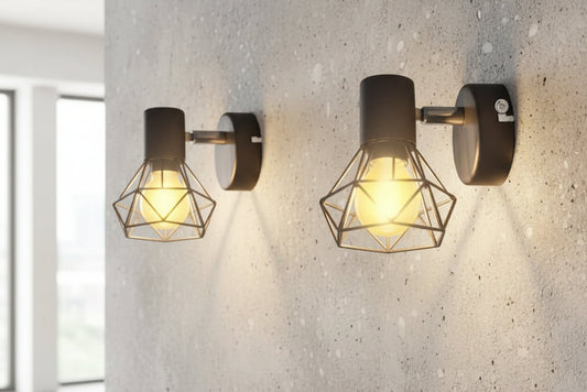LumiCasa Industrial Wire Wall Sconce – Set of 2
