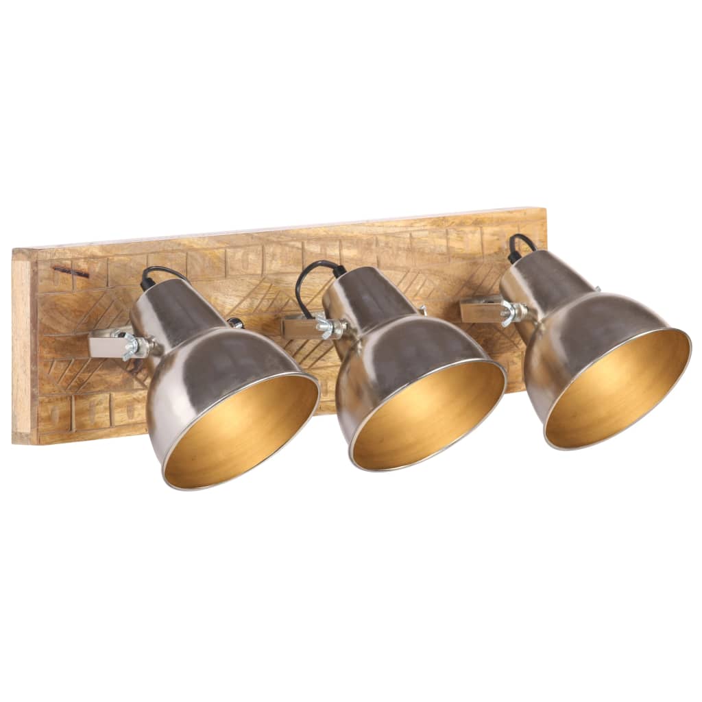 LumiCasa Triple Tube Wall Light – Industrial Metal & Wood