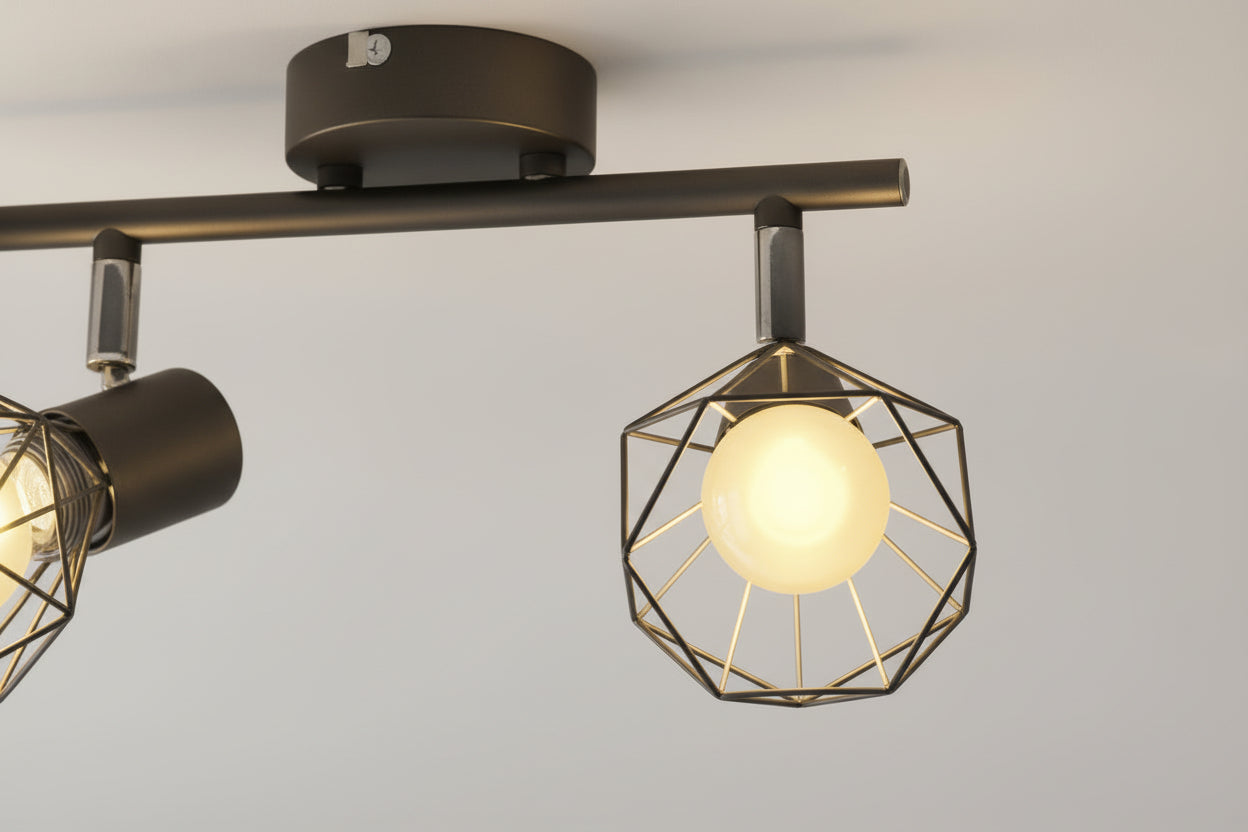 LumiCasa Twin LED Spotlight – Modern Black (Set of 2 Bulbs Included)