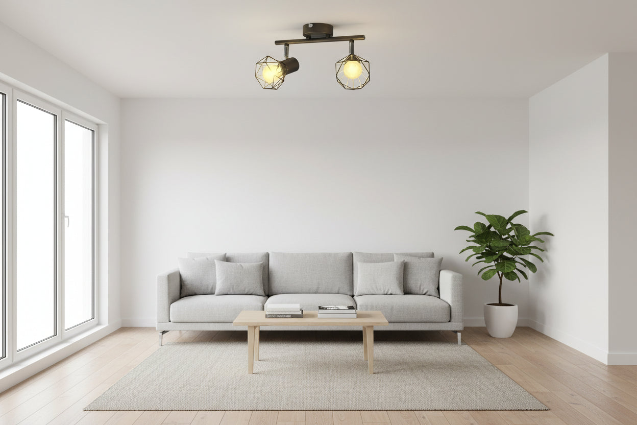 LumiCasa Twin LED Spotlight – Modern Black (Set of 2 Bulbs Included)